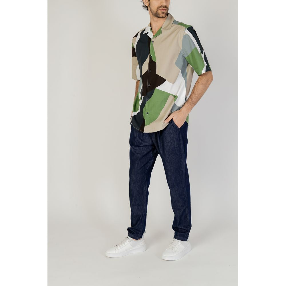 Only & Sons Green Cotton Shirt Only & Sons Light Gray