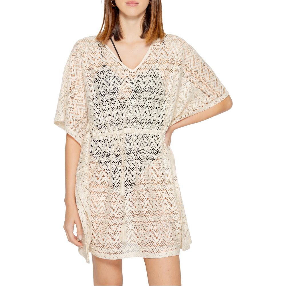 Vero Moda Beige Polyester Dress Vero Moda Light Gray