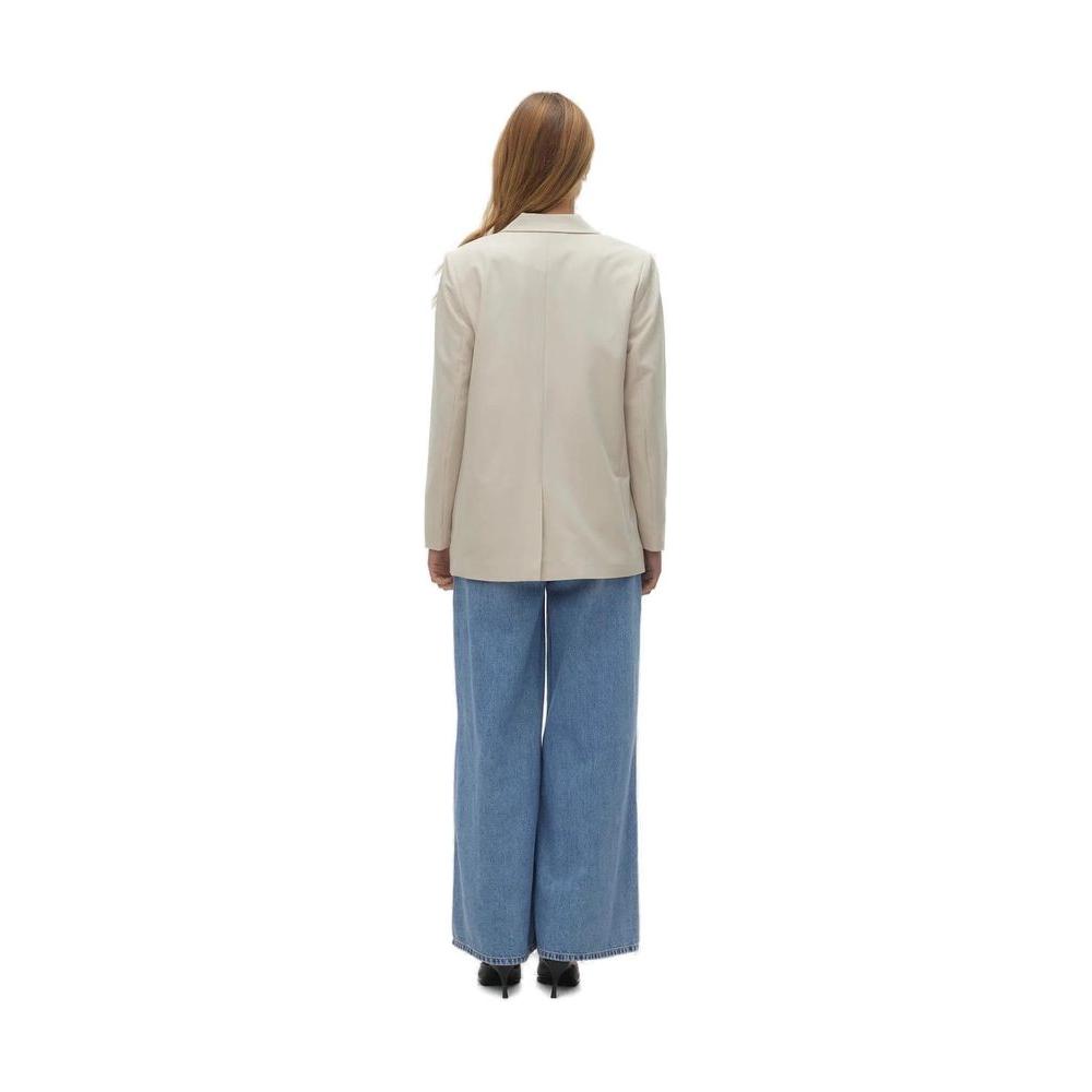 Vero Moda Beige Polyester Suits & Blazer– WOMEN’S JACKET– COLLECTION: SPRING/SUMMER– COMPOSITION: 80% POLYESTER; 18% VISCOSE; 2% SPANDEX/LYCRA
