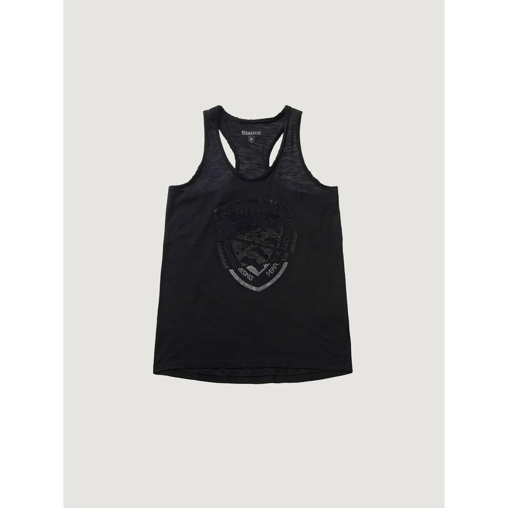 Blauer Black Cotton Tops & T-Shirt Blauer Black