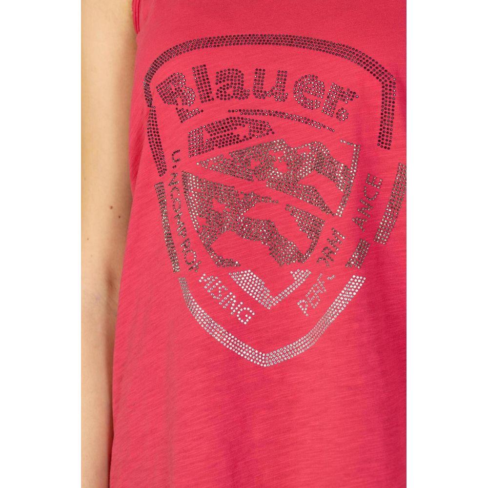 Blauer Pink Cotton Tops & T-Shirt Blauer Maroon