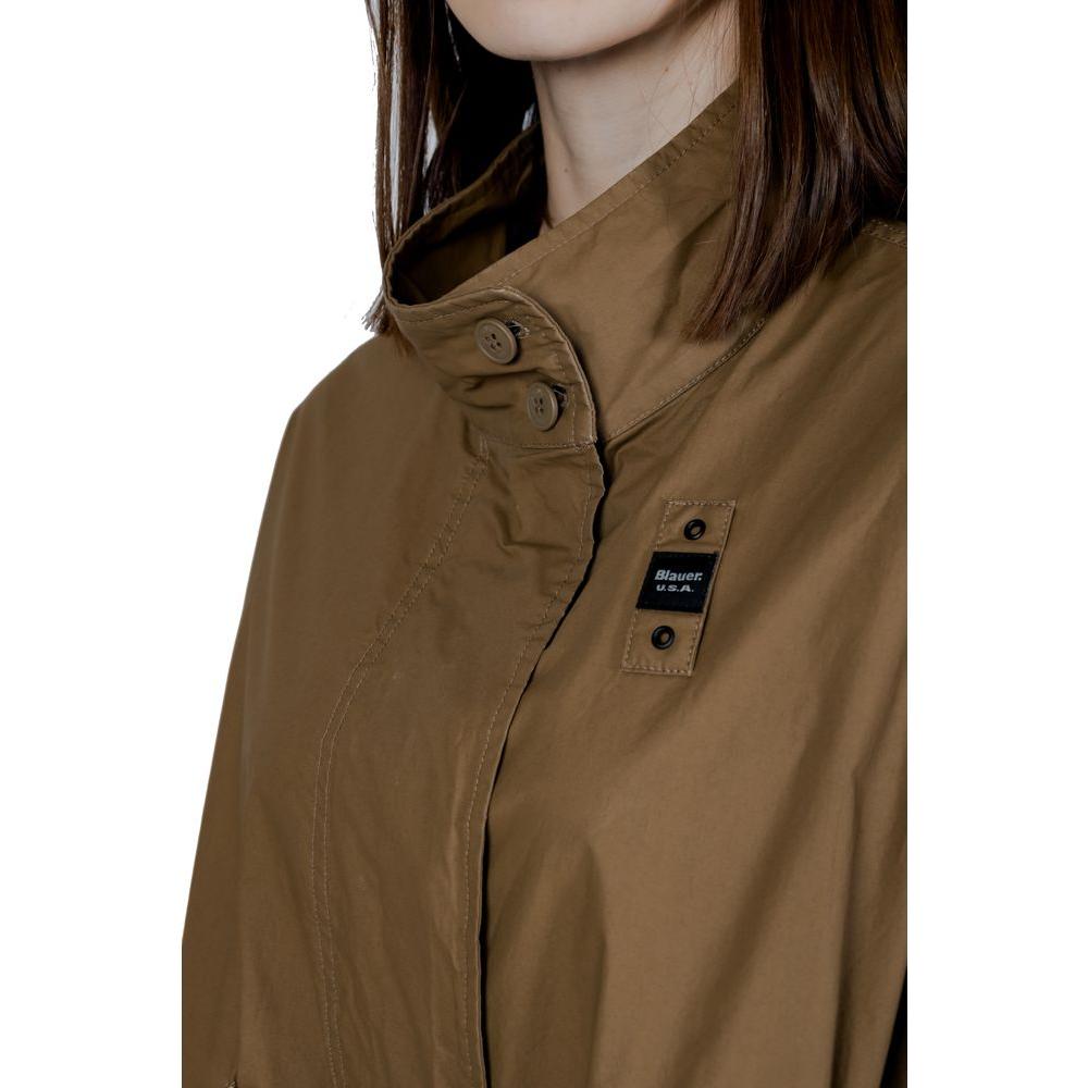 Blauer Green Cotton Jackets & Coat Blauer Dark Olive Green