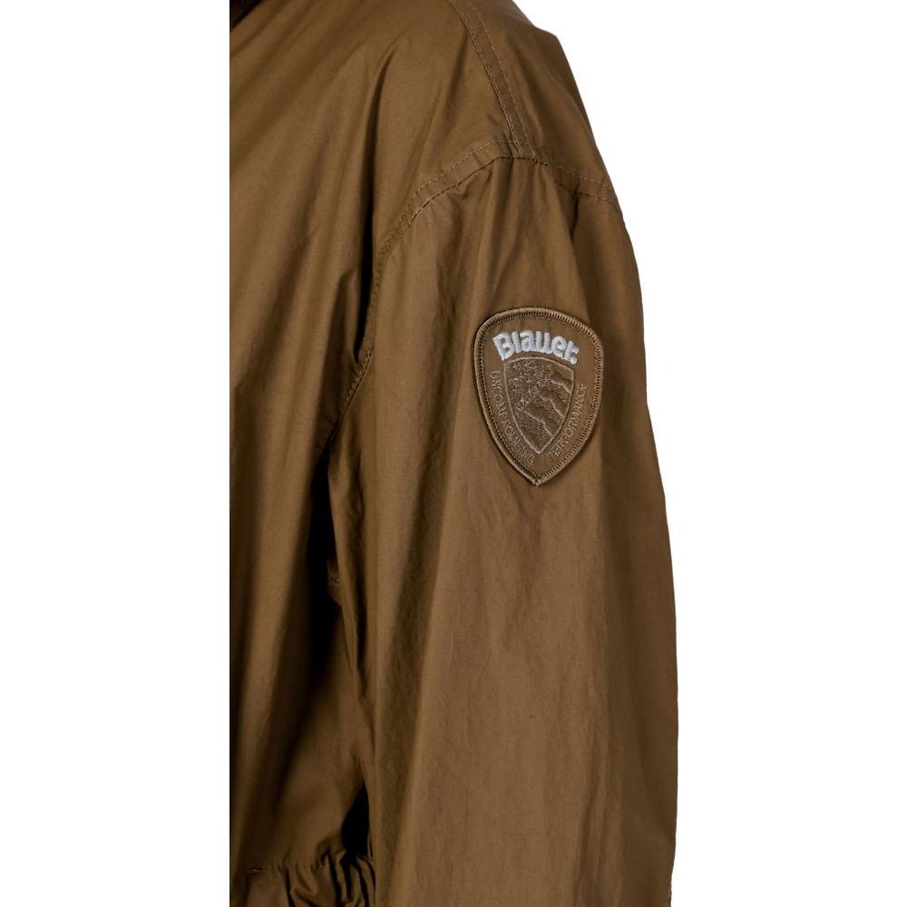 Blauer Green Cotton Jackets & Coat Blauer Dark Olive Green