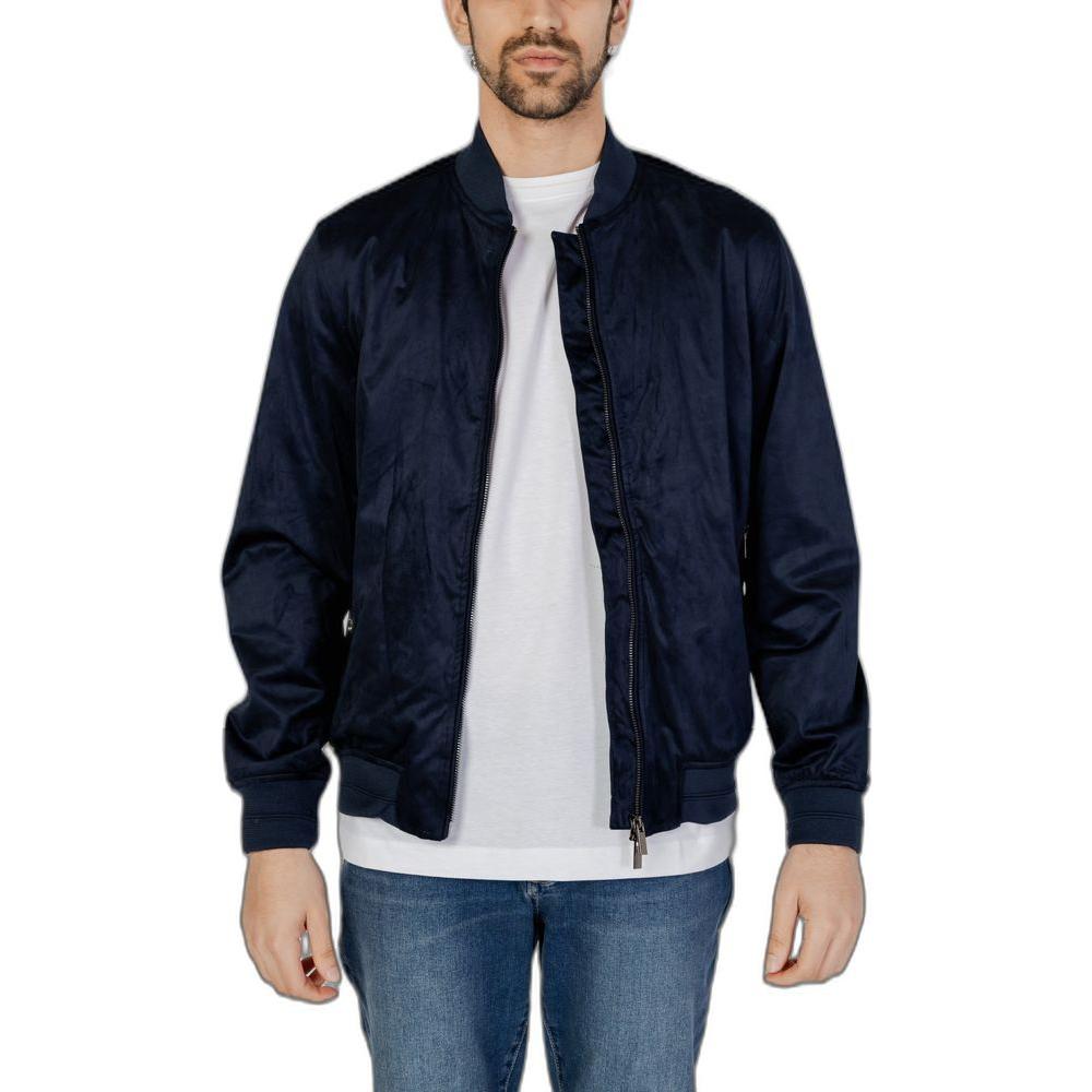 Hamaki-Ho Blue Polyester Jacket Hamaki-Ho Gray