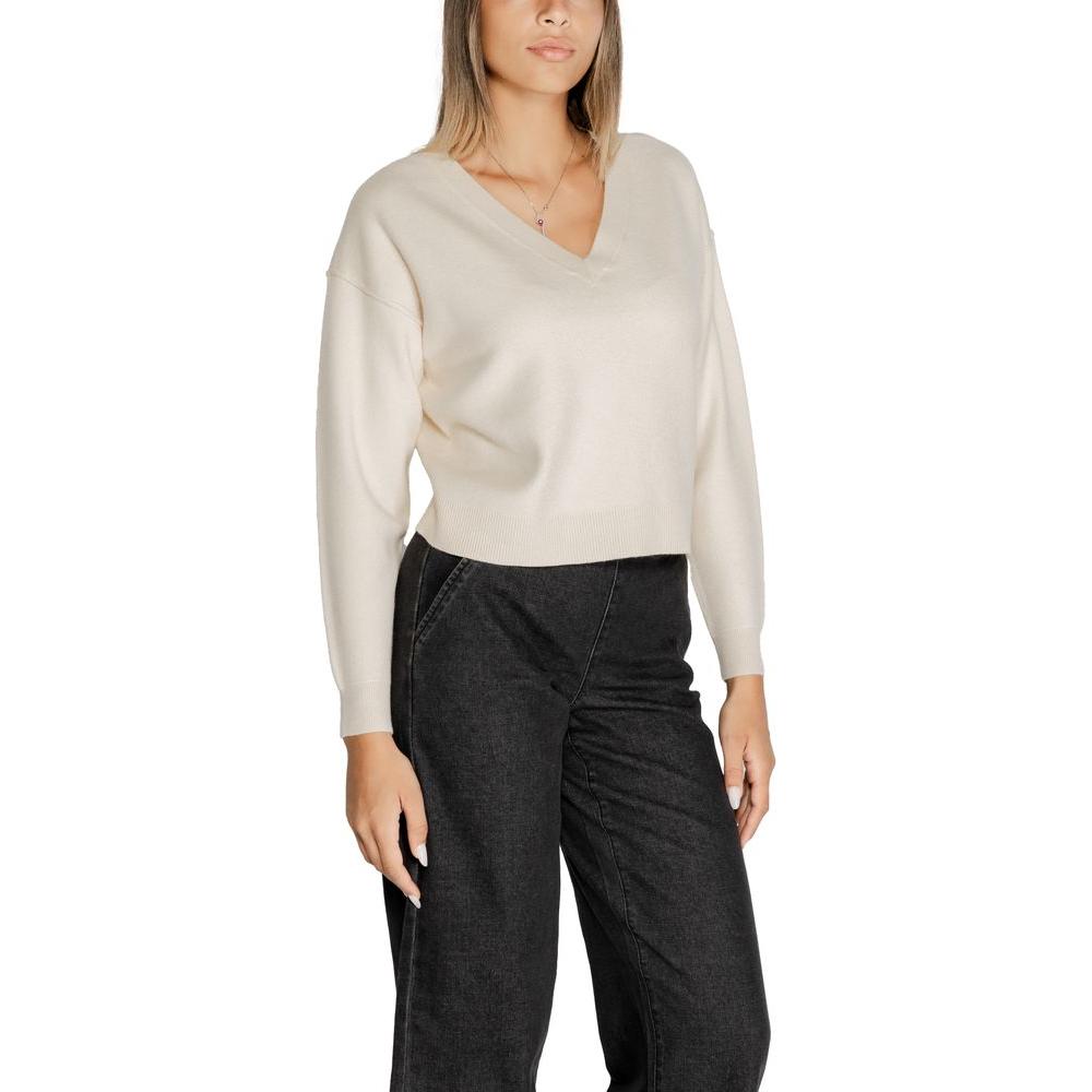 Vero Moda White Viscose Sweater Vero Moda Gray