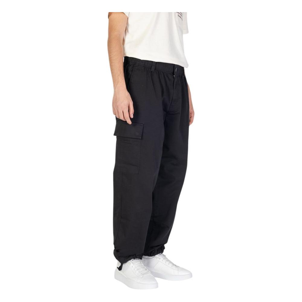 Calvin Klein Jeans Black Recycled Cotton Jeans & Pant Calvin Klein Jeans Dark Slate Gray
