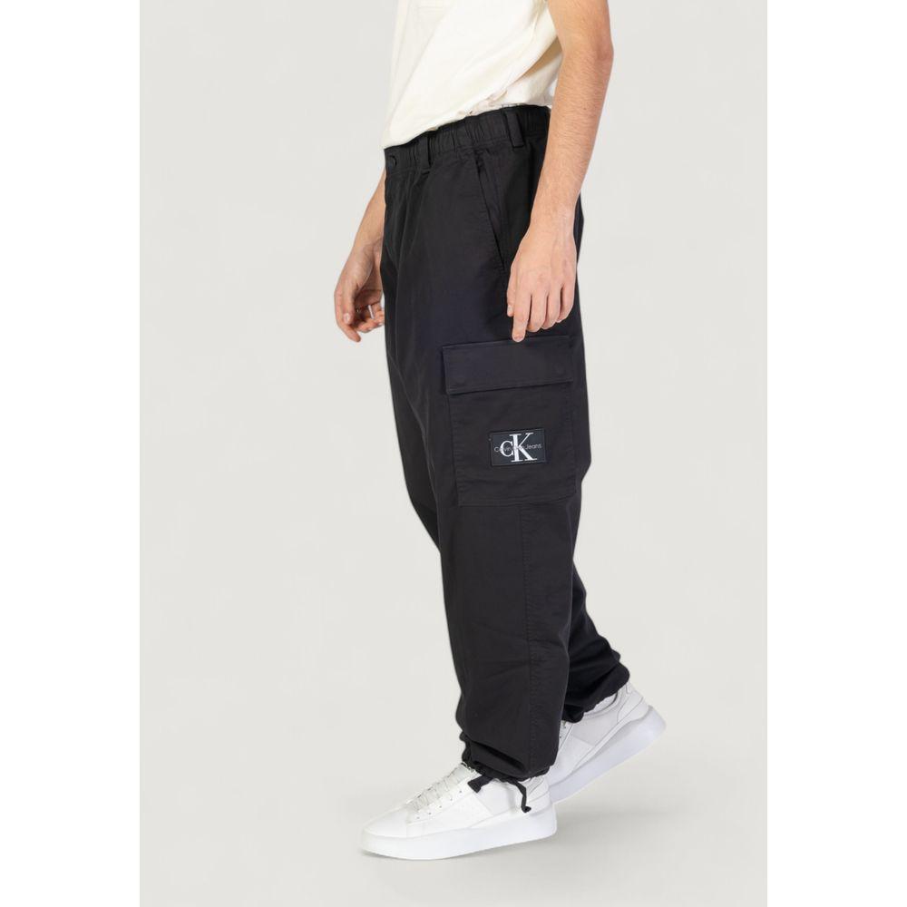 Calvin Klein Jeans Black Recycled Cotton Jeans & Pant Calvin Klein Jeans Light Gray