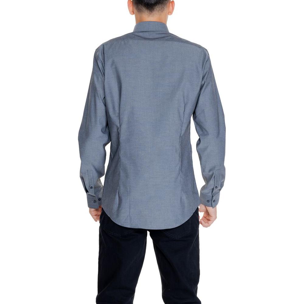 Calvin Klein Black Cotton Shirt Calvin Klein Slate Gray
