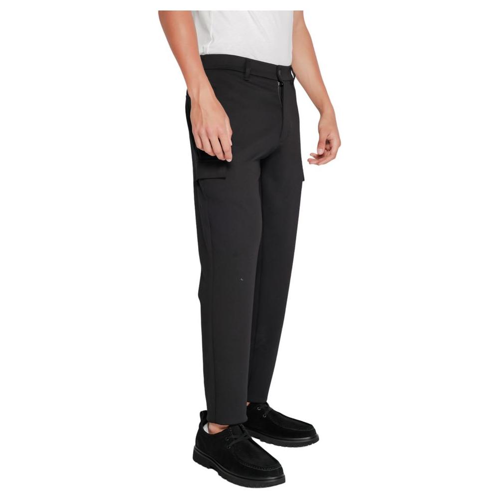 Calvin Klein Black Recycled Polyester Jeans & Pant Calvin Klein Tan