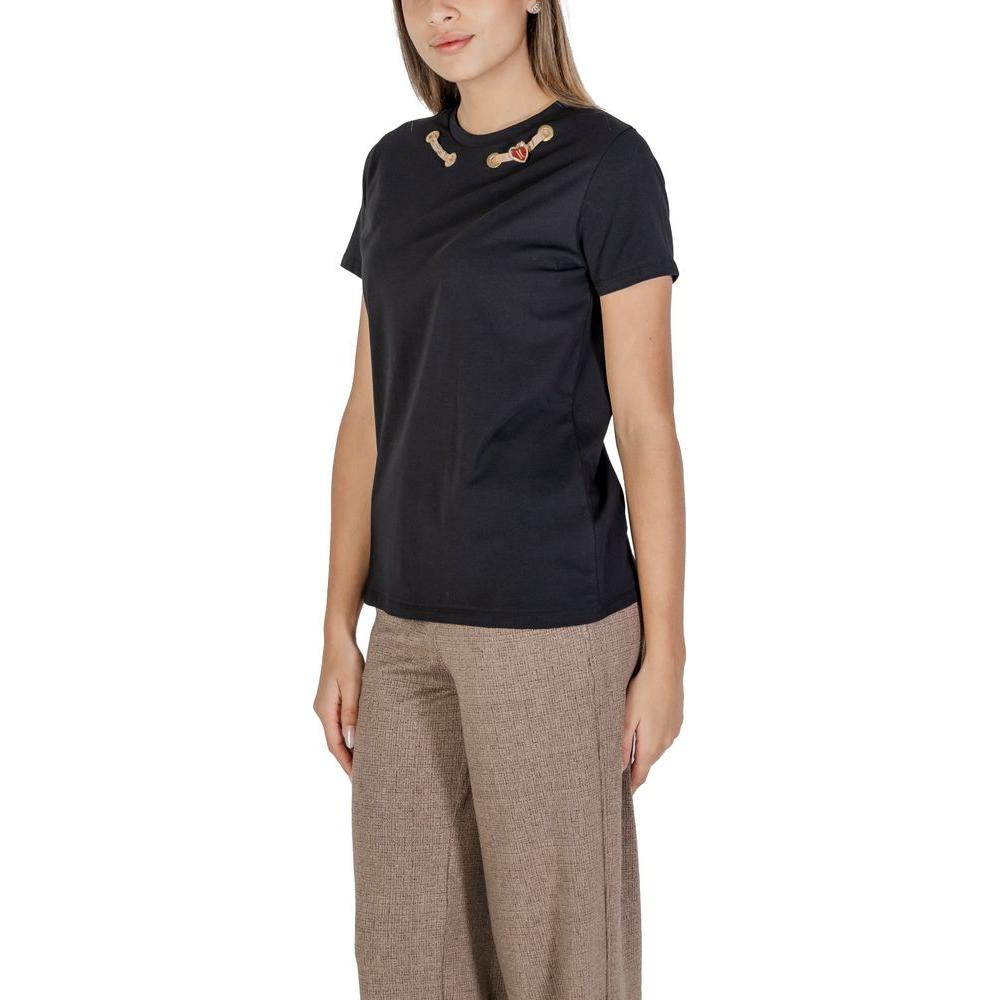 Alviero Martini Prima Classe Black Cotton Tops & T-Shirt Alviero Martini Prima Classe Dark Slate Gray