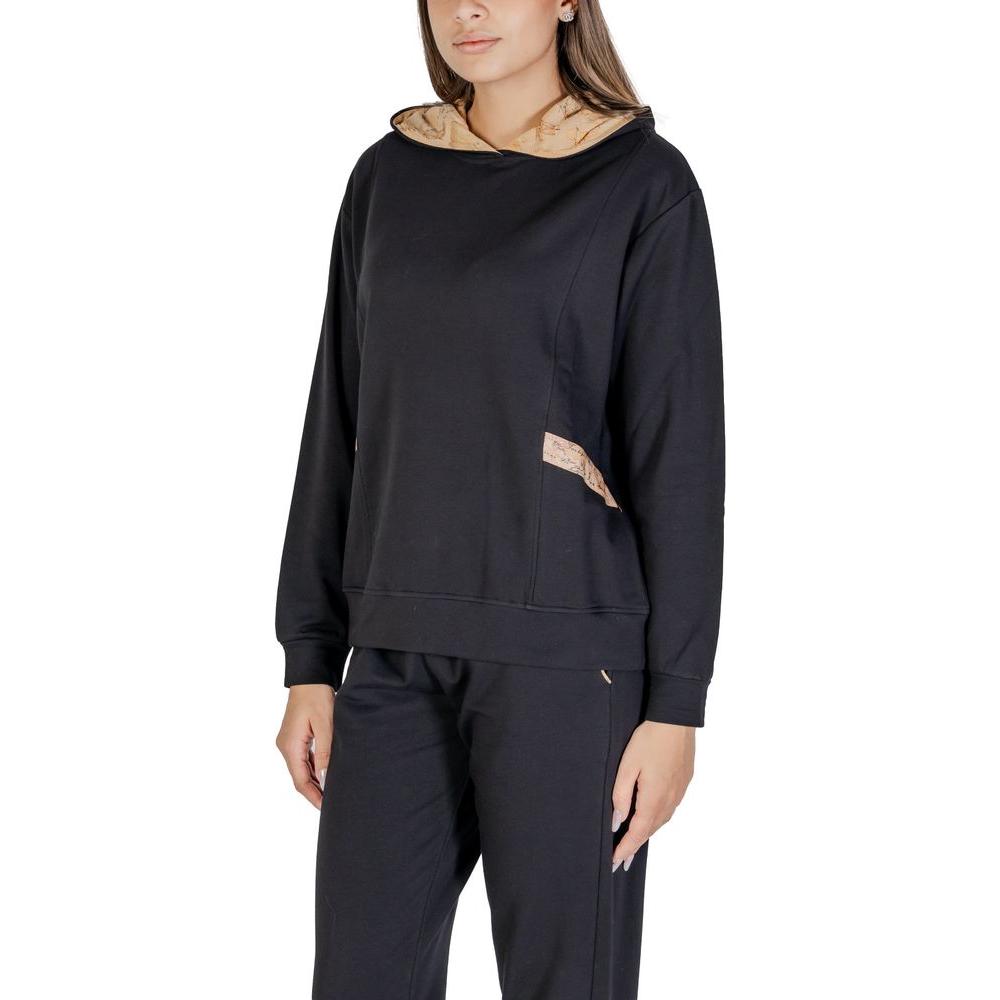 Alviero Martini Prima Classe Black Cotton Sweater Alviero Martini Prima Classe Dark Slate Gray