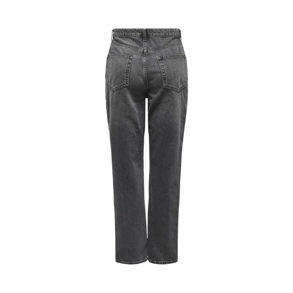 Only Gray Cotton Mom Jeans