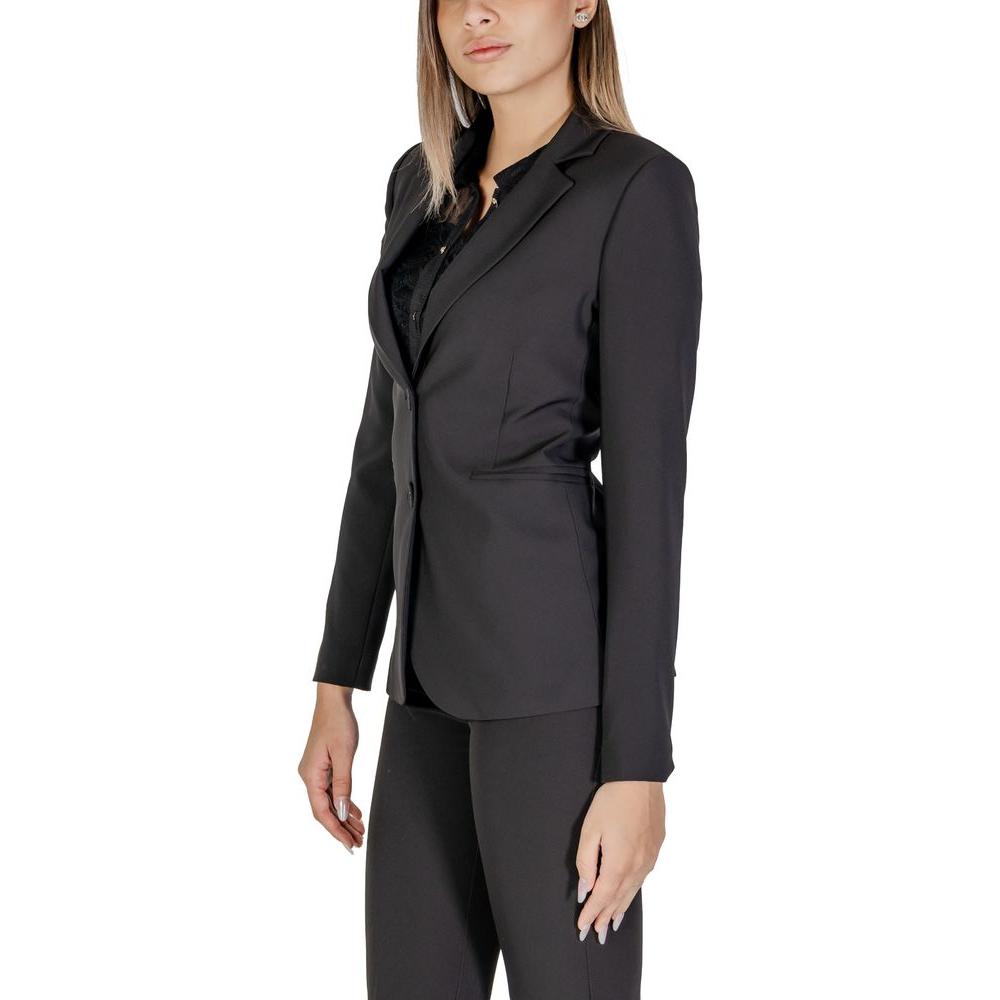 Sandro Ferrone Black Polyester Suits & Blazer Sandro Ferrone Dark Slate Gray