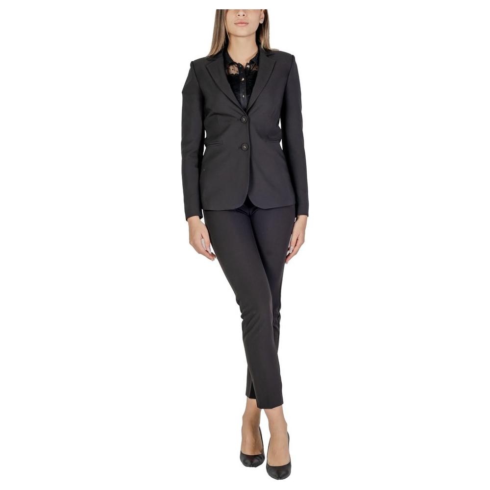 Sandro Ferrone Black Polyester Suits & Blazer Sandro Ferrone Dark Slate Gray