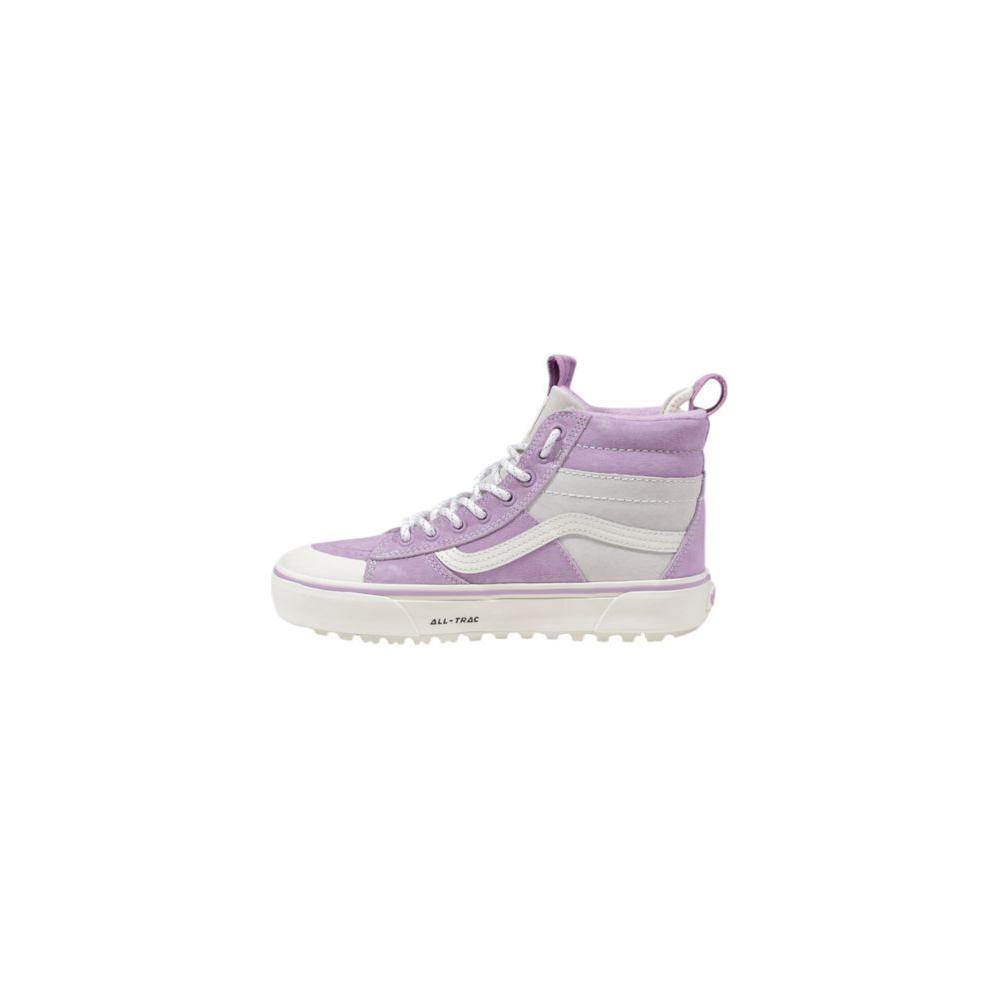 Vans UA SK8-Hi MTE-2 purple leather high-top sneaker with rubber sole for durability and style, ideal for everyday and outdoor adventures.