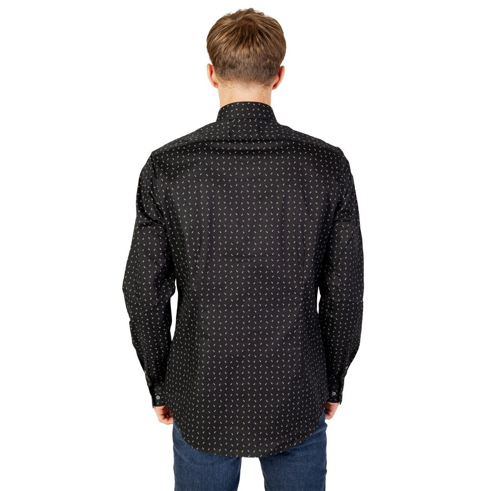 Calvin Klein Black Cotton Shirt Calvin Klein Dark Slate Gray