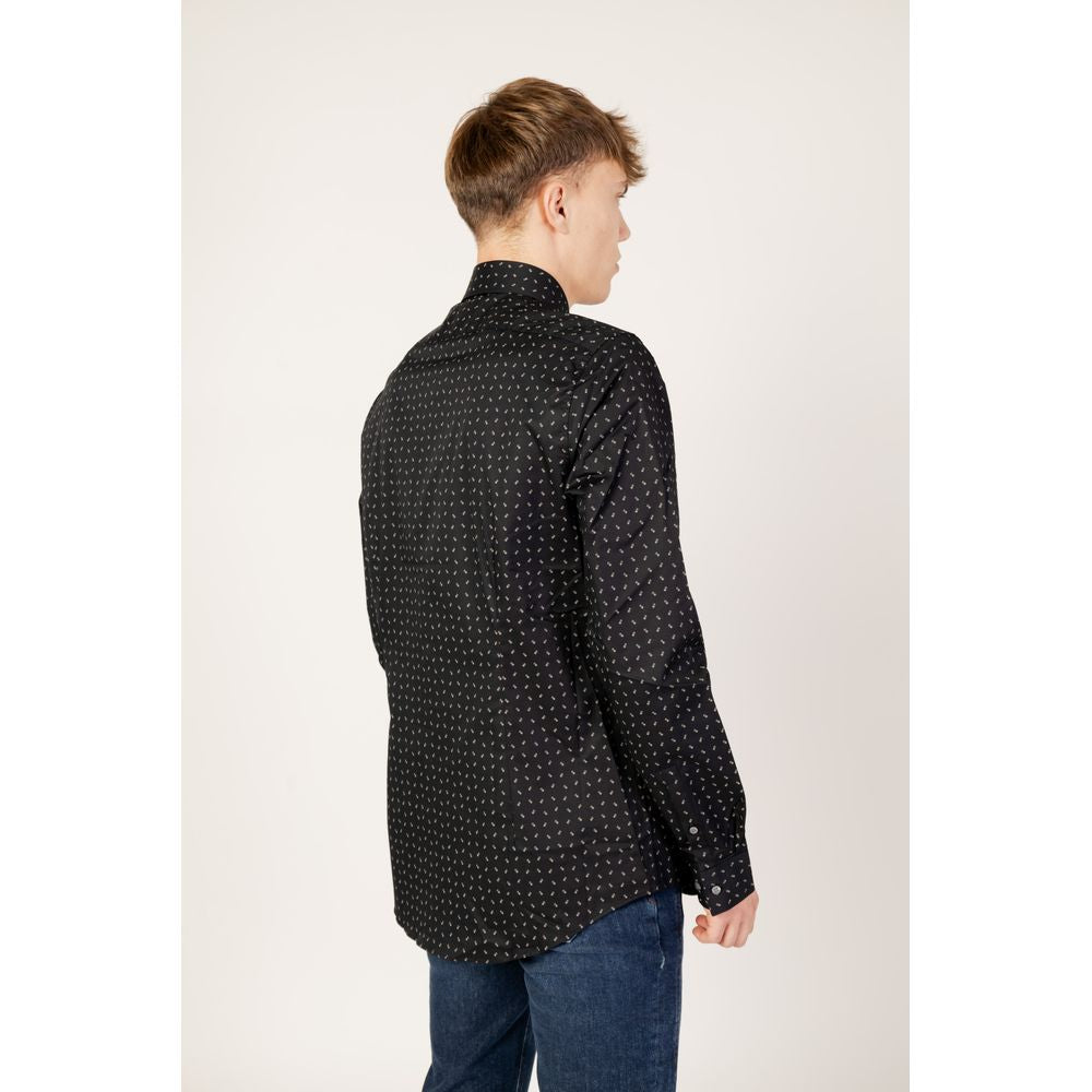Calvin Klein Black Cotton Shirt Calvin Klein Antique White