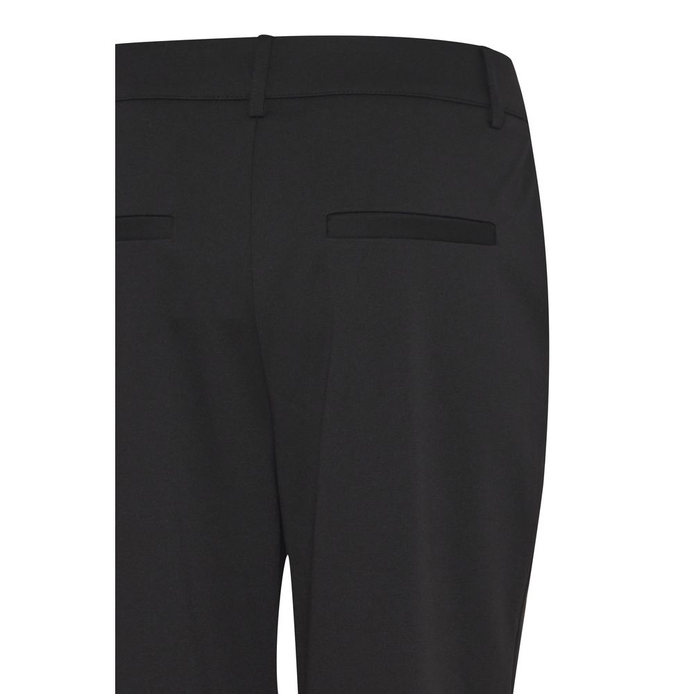 ICHI Black Recycled Polyester Pant