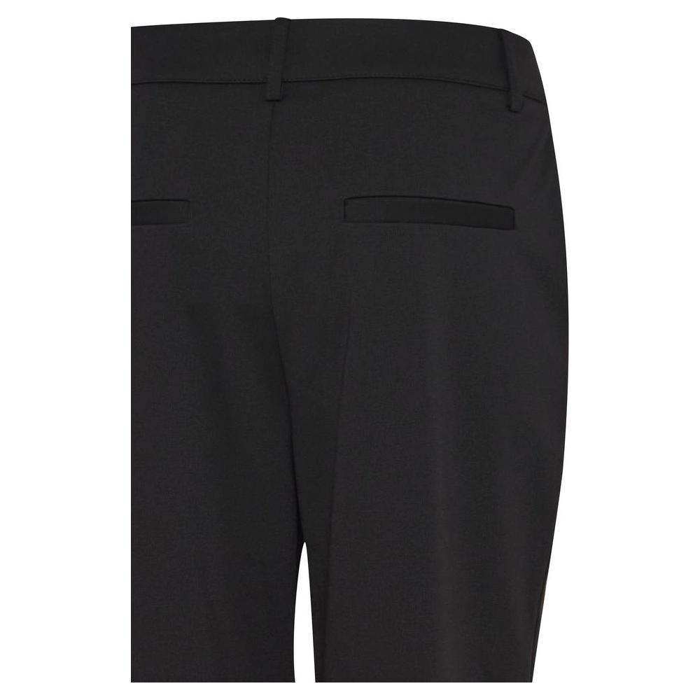 ICHI Black Recycled Polyester Jeans & Pant ICHI Dark Slate Gray