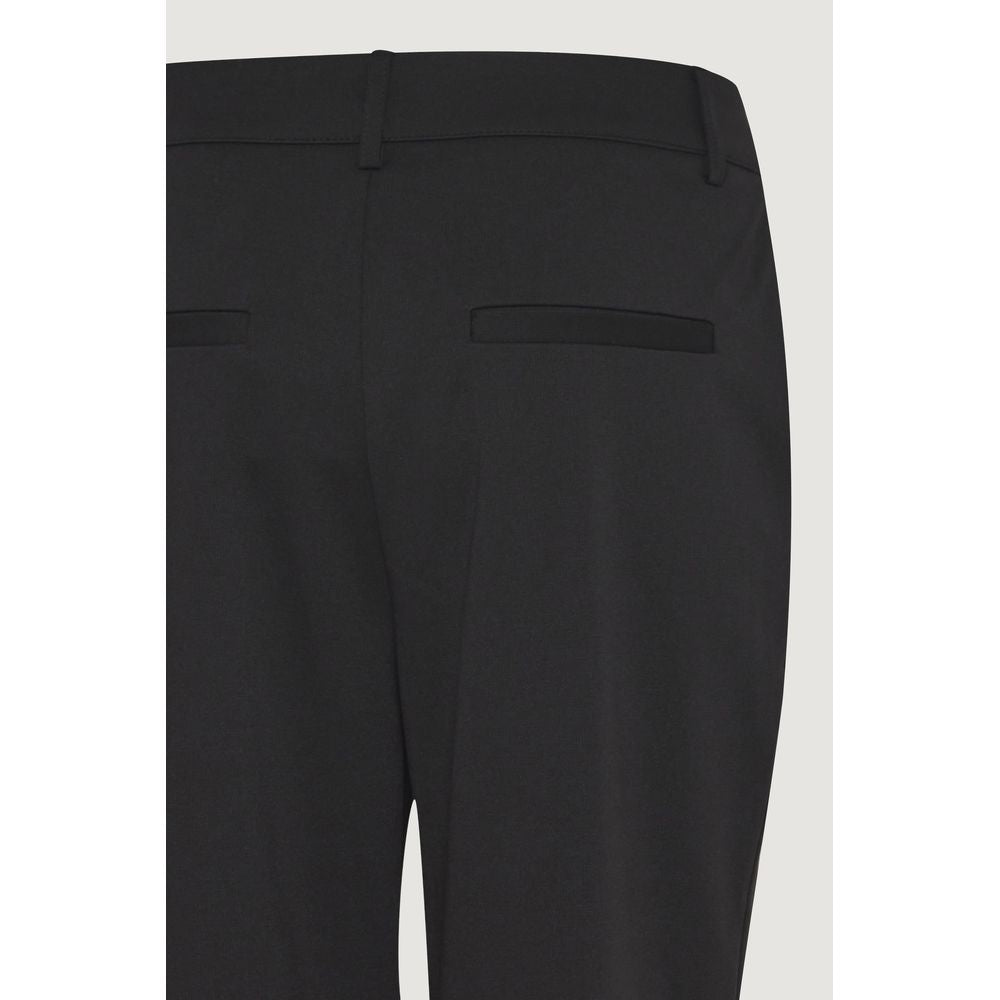 ICHI Black Recycled Polyester Jeans & Pant ICHI Dark Slate Gray