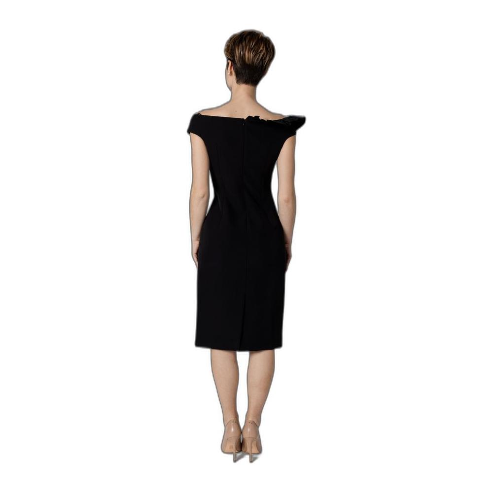 Sandro Ferrone Black Polyester Dress Sandro Ferrone Tan