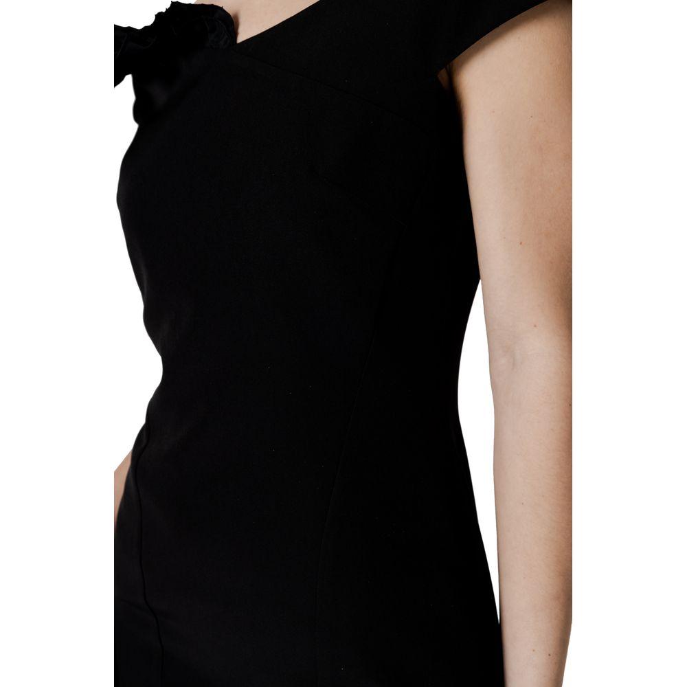 Sandro Ferrone Black Polyester Dress Sandro Ferrone Black