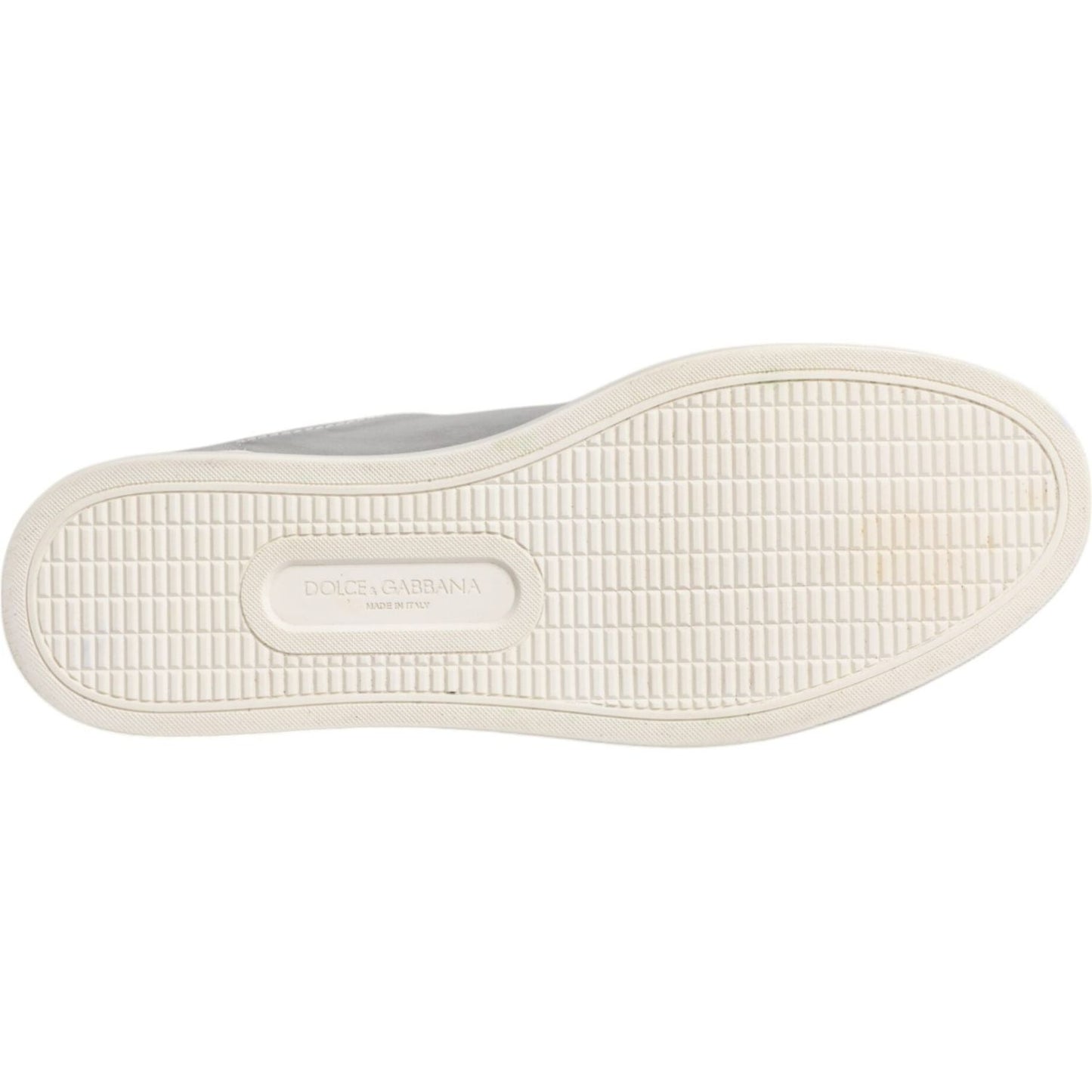 Dolce & Gabbana Silver London Low Top Leather Sneakers Shoes Dolce & Gabbana Light Gray