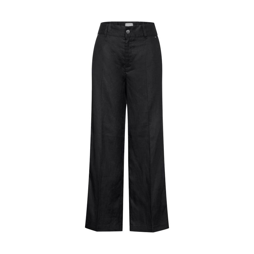 Street One Black Linen Jeans & Pant Street One Black
