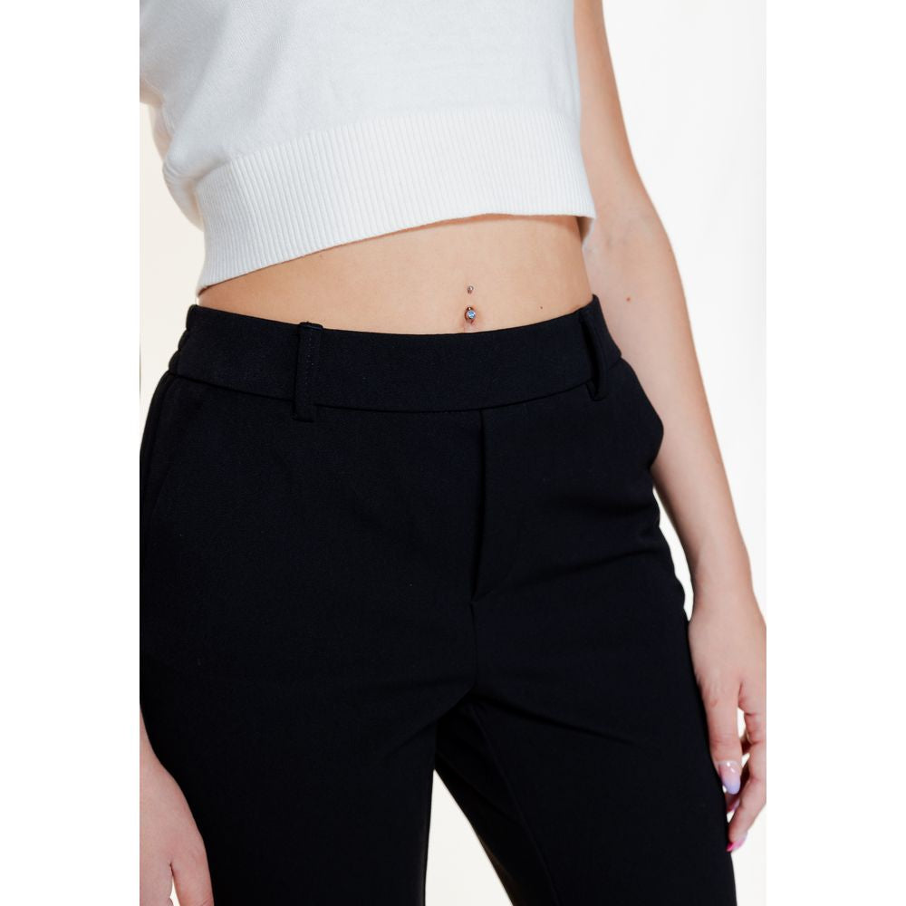 Vero Moda Black Polyester Jeans & Pant Vero Moda Light Gray