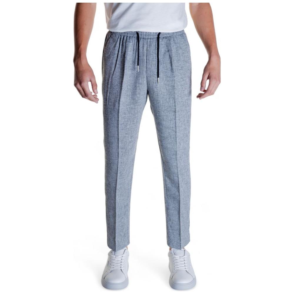 Antony Morato Black Linen Jeans & Pant Antony Morato Dark Gray