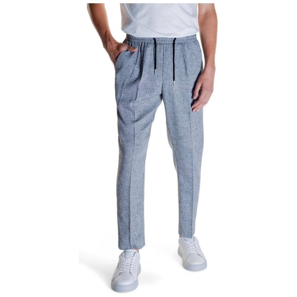 Antony Morato Black Linen Jeans & Pant Antony Morato Dark Gray