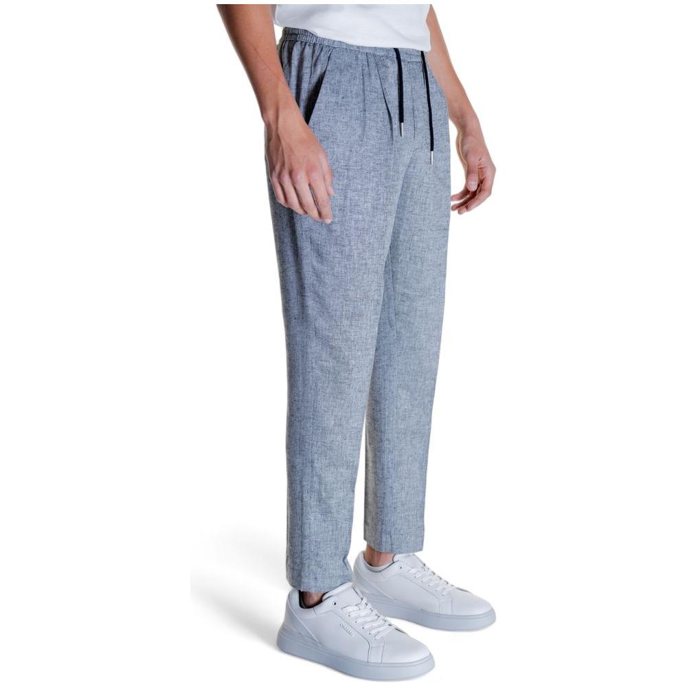 Antony Morato Black Linen Jeans & Pant Antony Morato Dark Gray