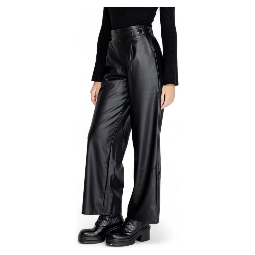 Jacqueline De Yong Black Polyester Jeans & Pant Jacqueline De Yong Black