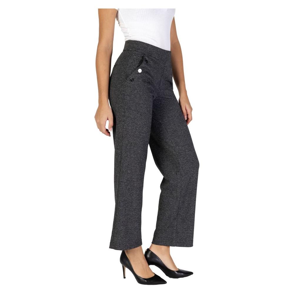 Street One Black Polyester Jeans & Pant Street One Dark Slate Gray