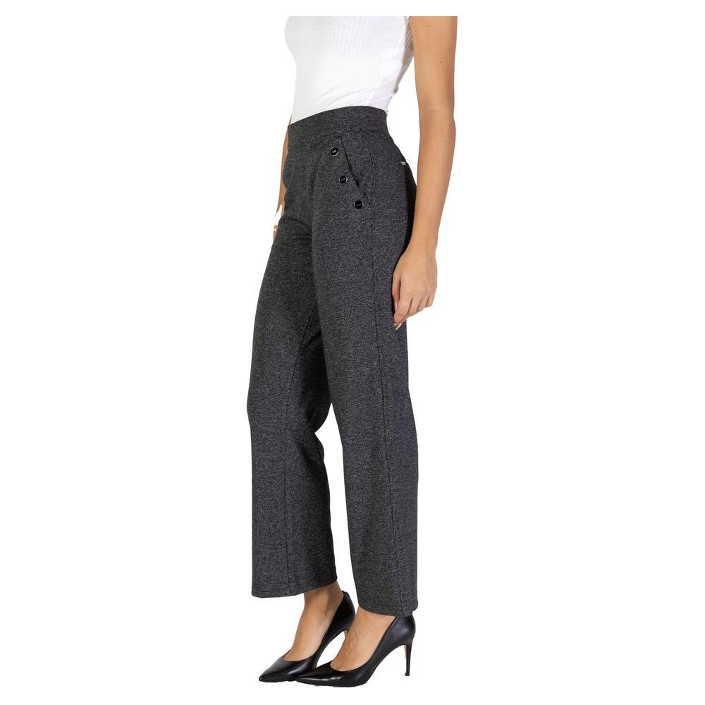Street One Black Polyester Jeans & Pant Street One Dark Slate Gray