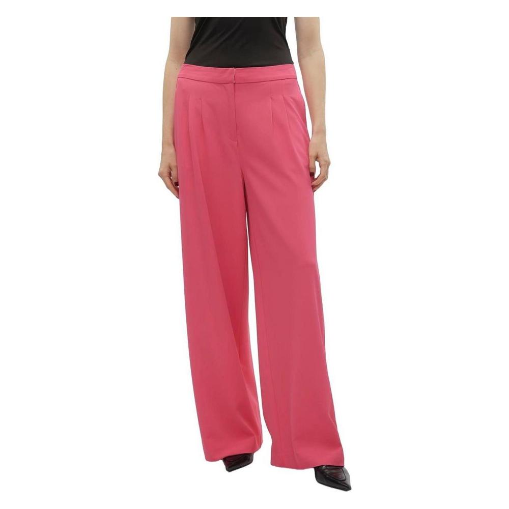 Vero Moda Pink Polyester Jeans & Pant Vero Moda Maroon