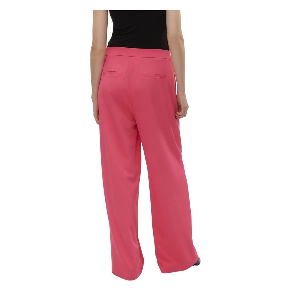 Vero Moda Pink Polyester Jeans & Pant Vero Moda Maroon