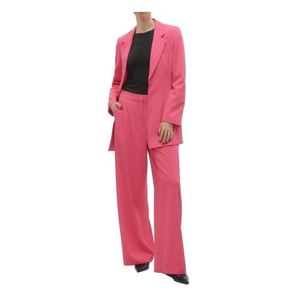 Vero Moda Pink Polyester Jeans & Pant Vero Moda Pale Violet Red