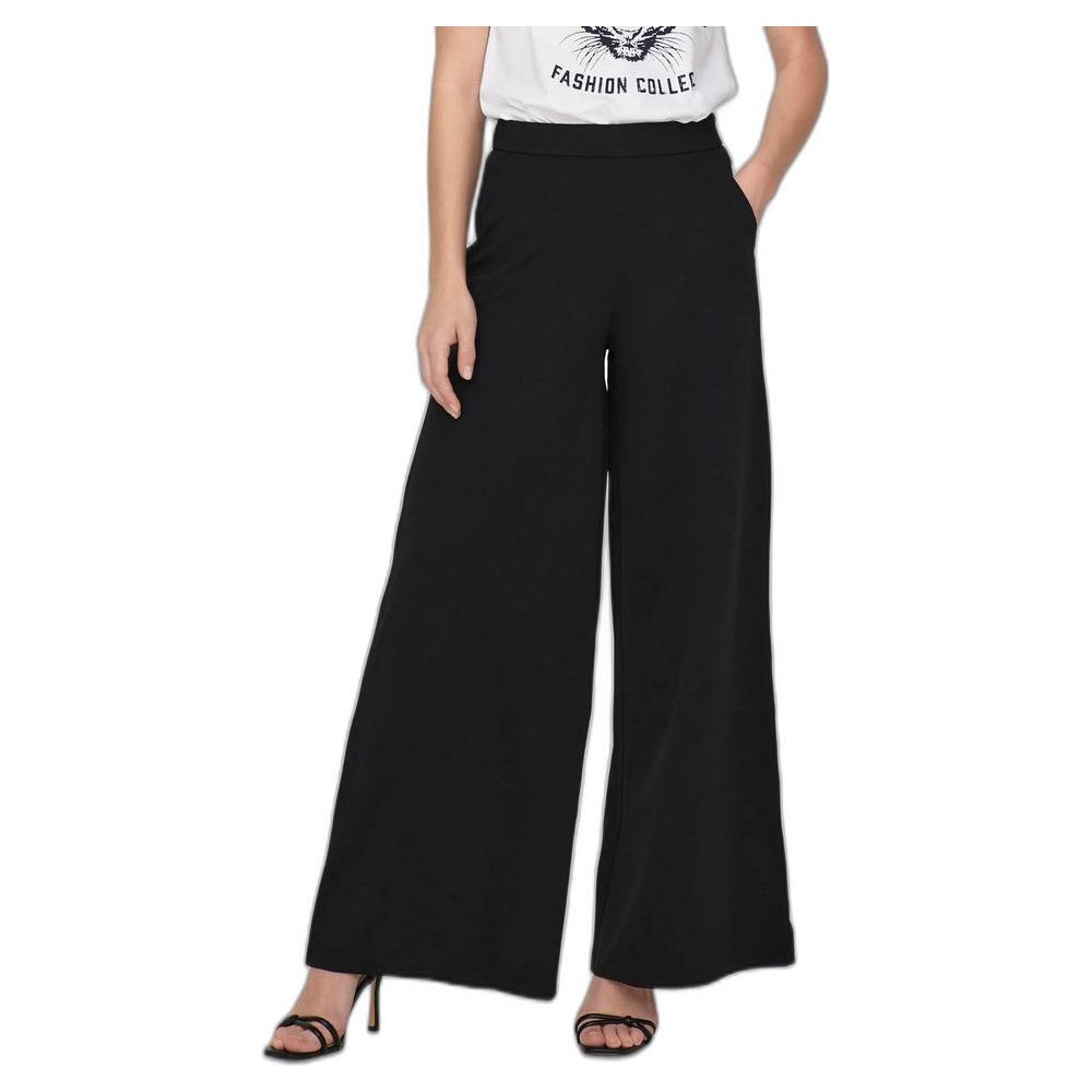 Jacqueline De Yong Black Recycled Polyester Jeans & Pant Jacqueline De Yong Black