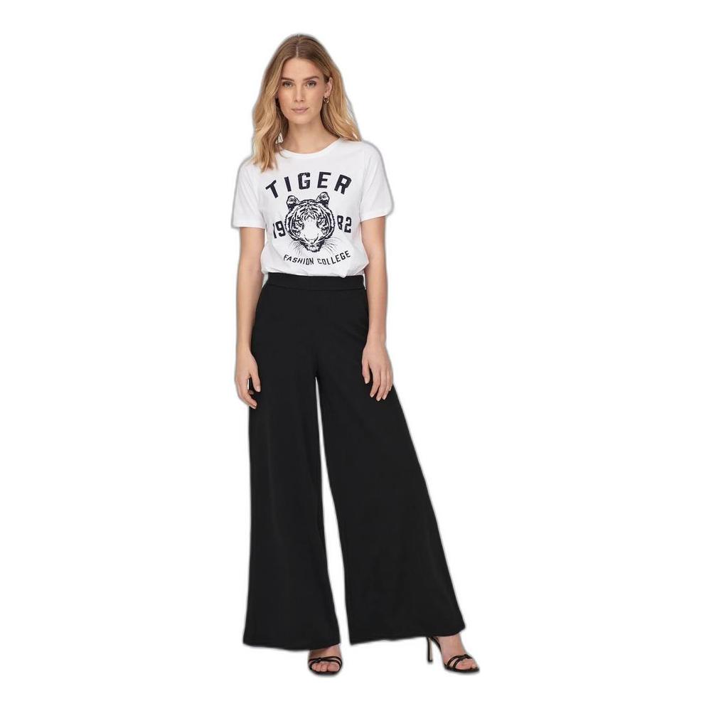 Jacqueline De Yong Black Recycled Polyester Jeans & Pant Jacqueline De Yong Black