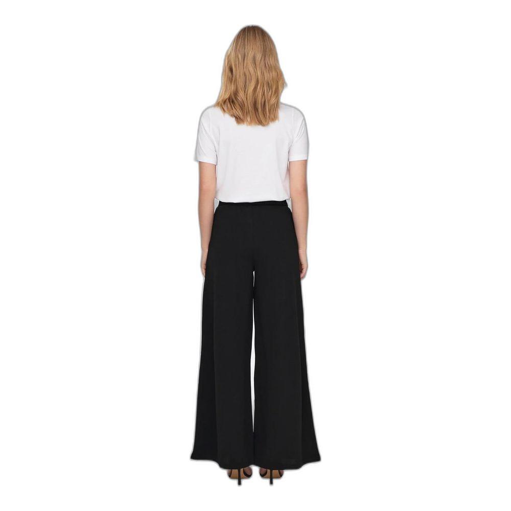 Jacqueline De Yong Black Recycled Polyester Jeans & Pant Jacqueline De Yong Black