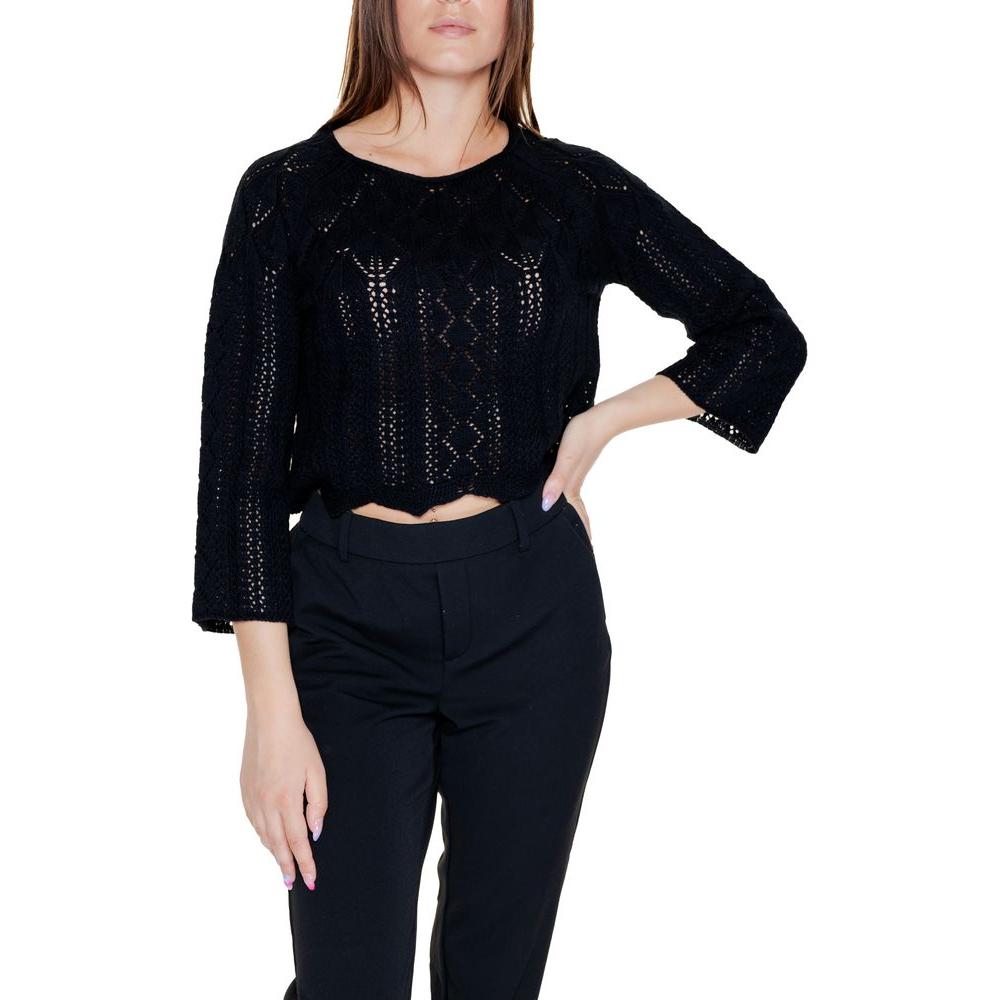 Vero Moda Black Cotton Tops & T-Shirt Vero Moda Tan