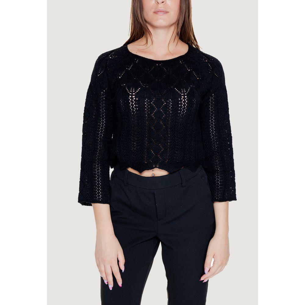 Vero Moda Black Cotton Tops & T-Shirt Vero Moda Light Gray