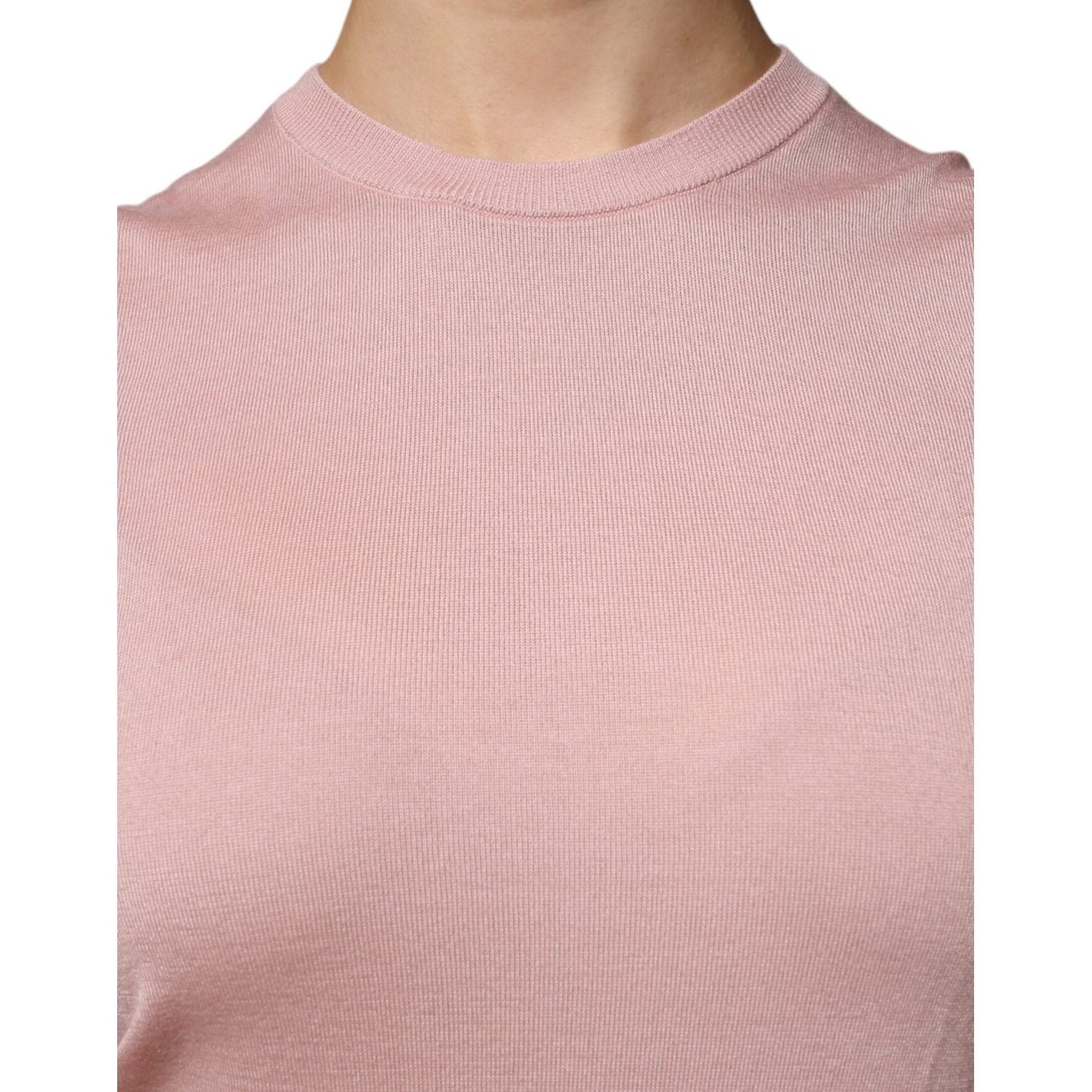 Dolce & Gabbana Pink Cashmere Knitted Sleeveless Tank Top Dolce & Gabbana Tan