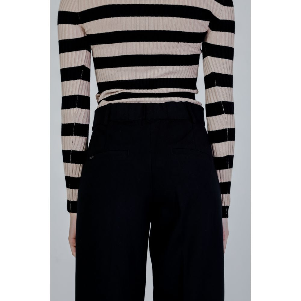 Street One Black Viscose Jeans & Pant Street One Dark Gray