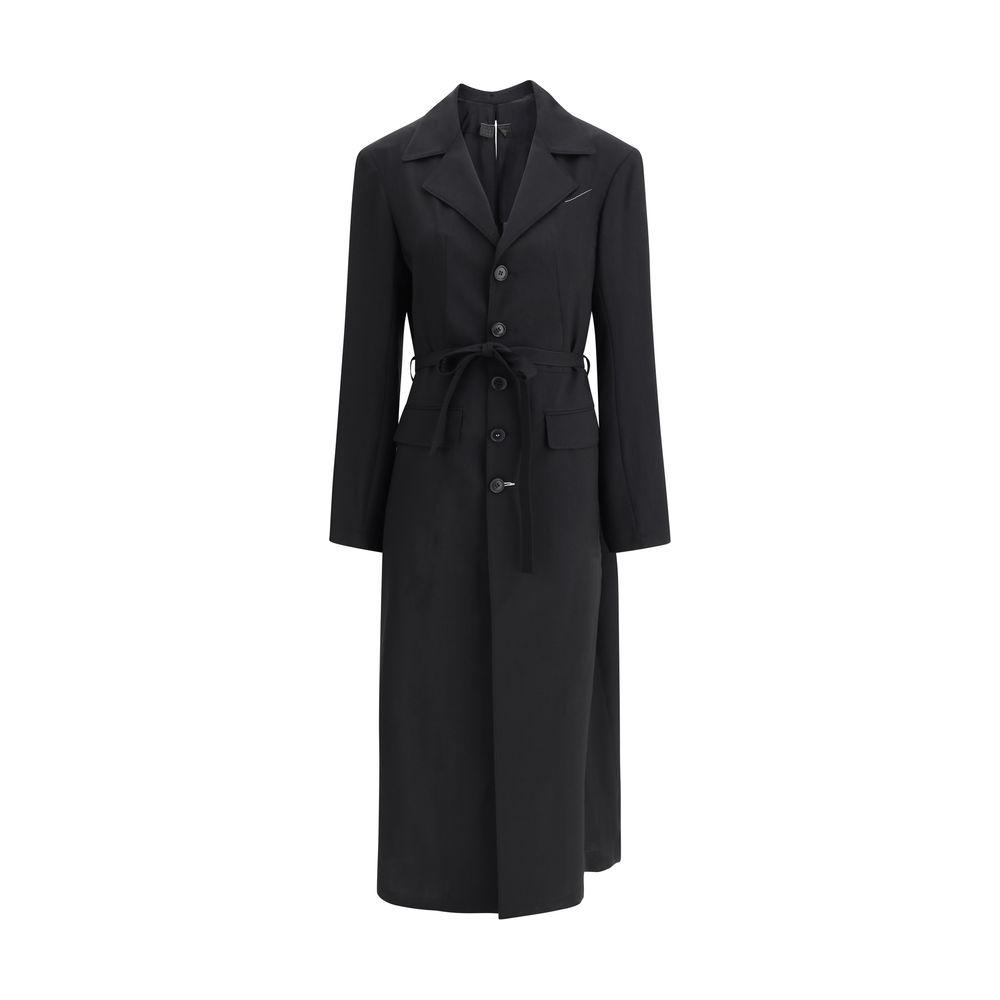 MM6 Wool Trenchcoat MM6 Dark Slate Gray