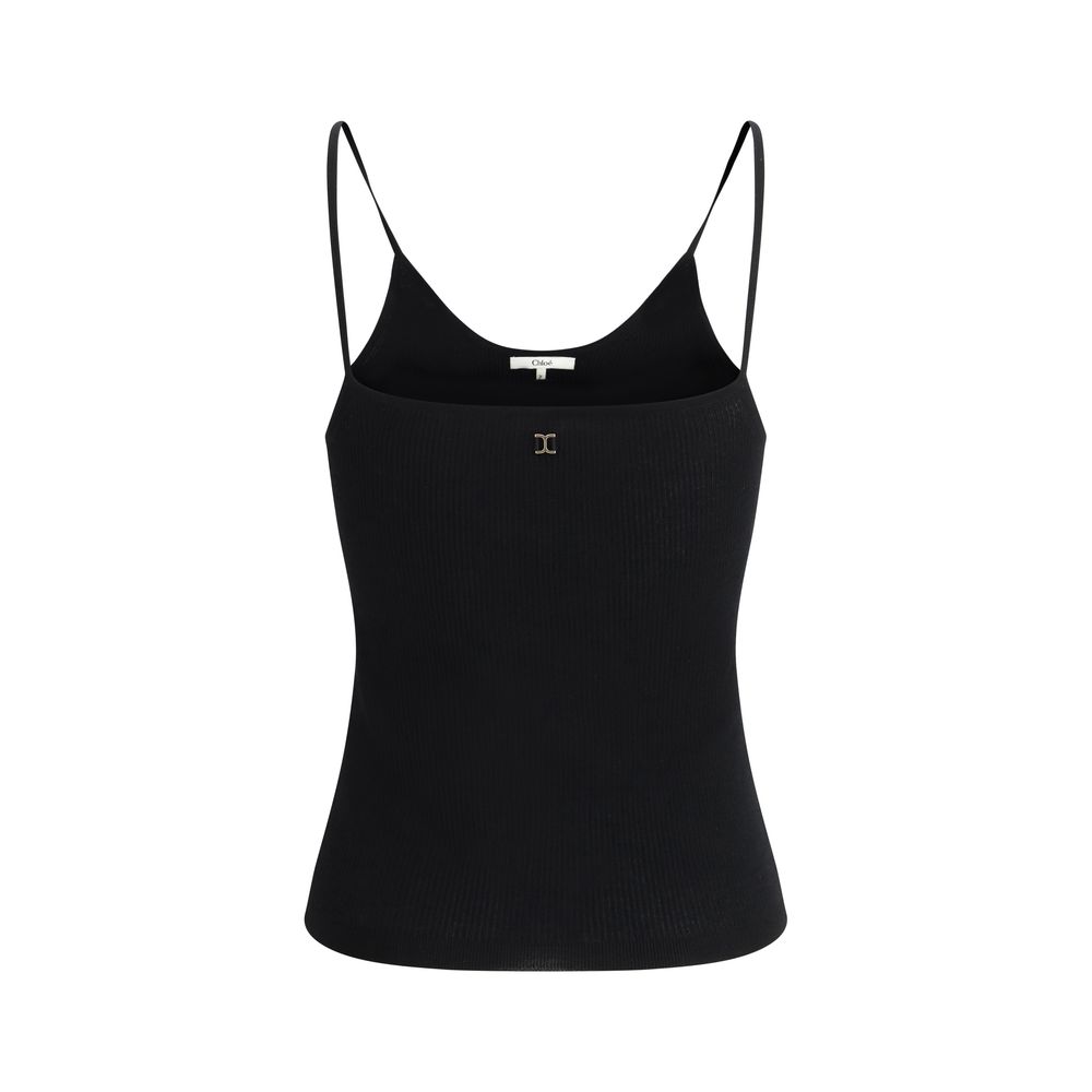 Chloé Ribbed Top Chloé Black