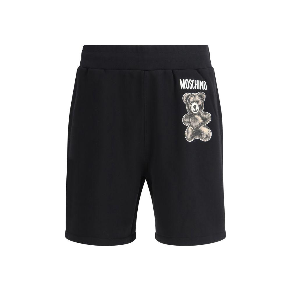 Moschino Logo Sweatpants Shorts Moschino Black