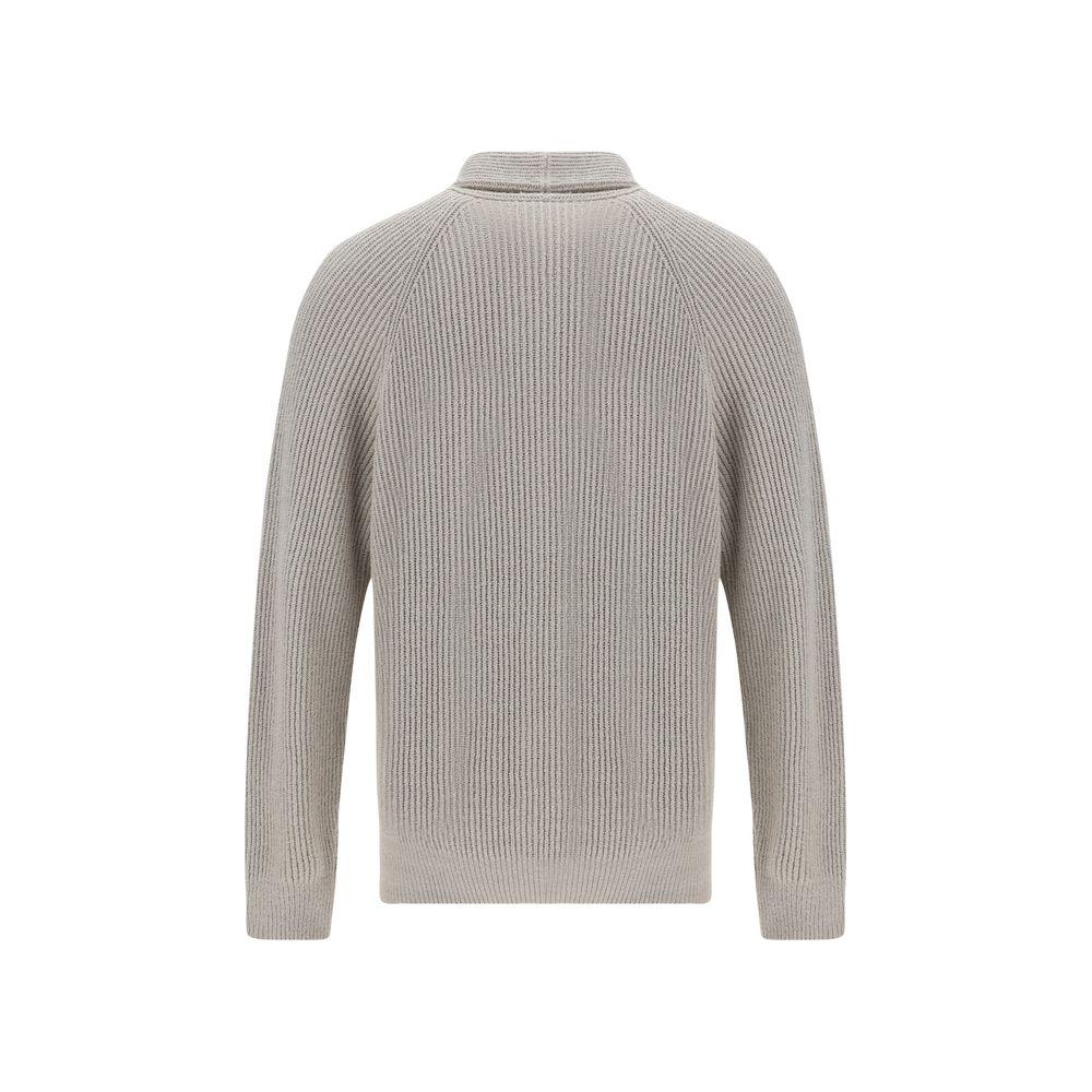 Brunello Cucinelli Ribbed Cardigan Brunello Cucinelli Dark Gray