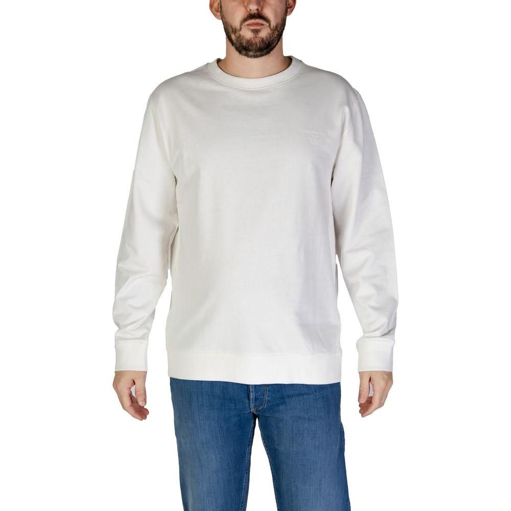 Hamaki-Ho White Cotton Sweater Hamaki-Ho Light Gray
